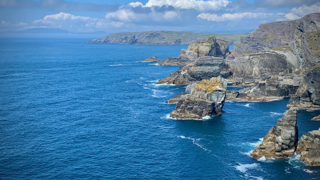 Looking north from the Mizen Head Signal Station to Dumanus Bay and the Cork and Kerry Mountains - West Core, Ireland